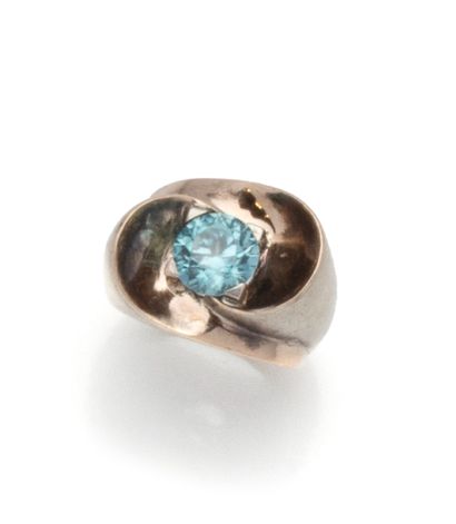 Bague Art Déco en argent (800/1000) et or...