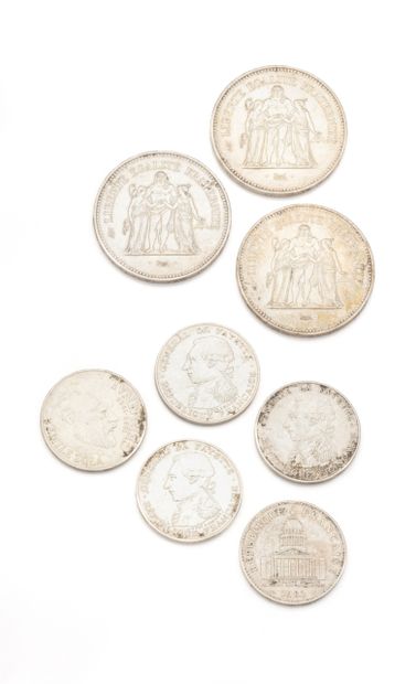 FRANCE, Monnaies en argent : 

50 Francs...