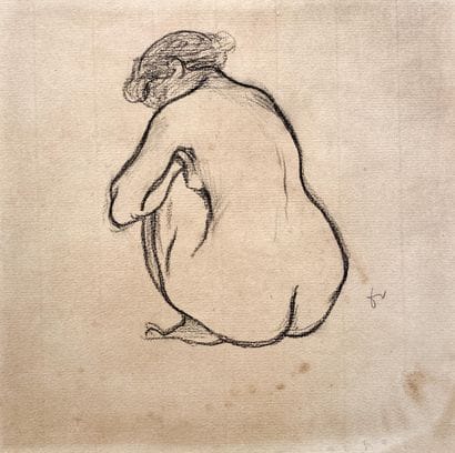 Félix VALLOTTON (1865-1925)
Crouching Nude
Pencil
Monogrammed...