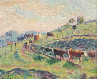 Henri LEBASQUE (1865-1937)
The meadow
Oil...