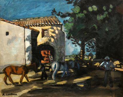 Auguste CHABAUD (1882-1955)
The Mas de Graveson
Oil...