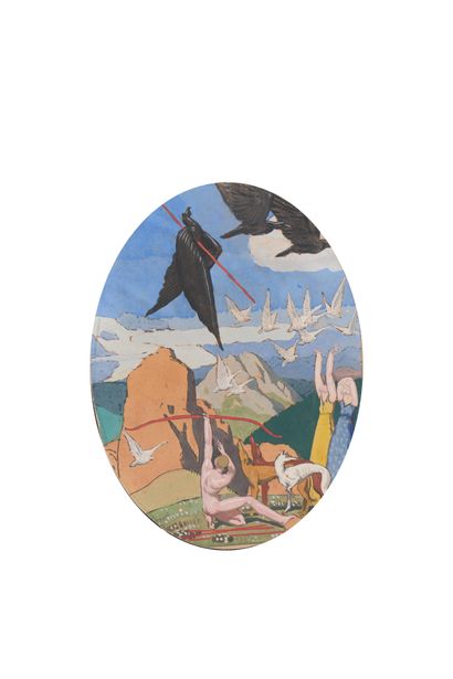 Jean DUPAS (1882-1964)
Bird hunter
Gouache
Signed...