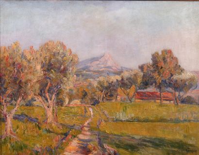 Louise GERMAIN (1874-1939)
The Sainte Victoire
Oil...