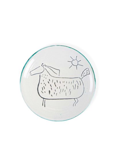 Jacques INNOCENTI (1926-1961)
Plat dit mouton
Céramique
Signée...