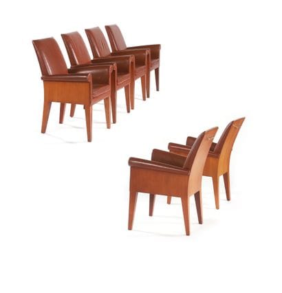 Philippe STARCK (1949) Suite de 6 fauteuils...