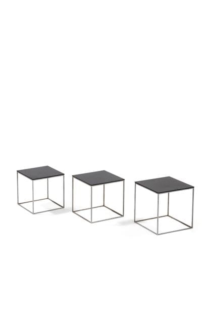 Poul KJAERHOLM (1929-1980) Suite de 3 tables...