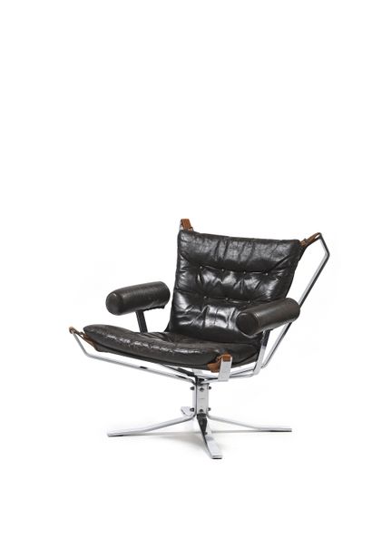 TRYGG MOBLER (XX) Rare paire de fauteuils...