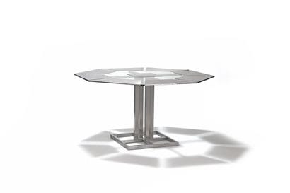 Nadine CHARTERET (XX) Table Verre, acier...