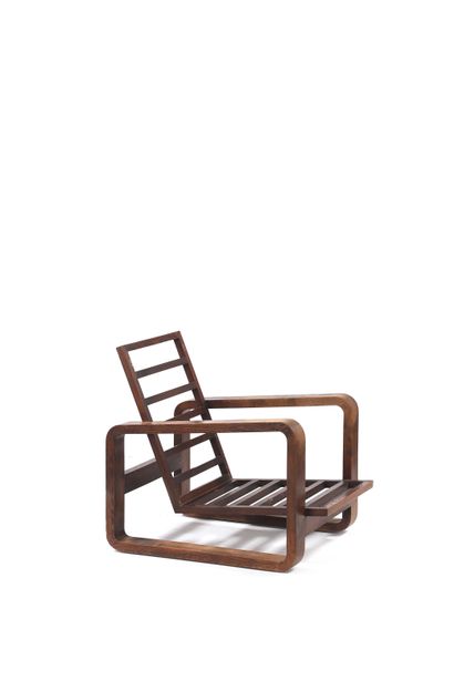 French work (XX) Oak armchair 81 x 71 x 83...
