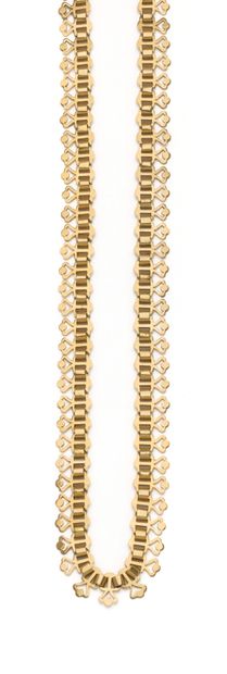 Collier en or jaune 18K (750/1000) à mailles...