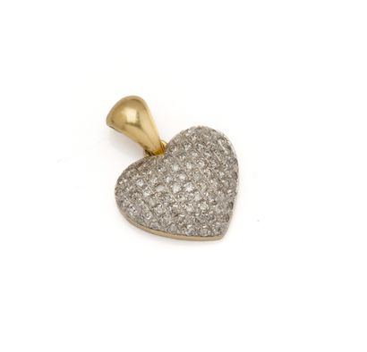 Pendentif Coeur en or deux tons 18K (750/1000)...