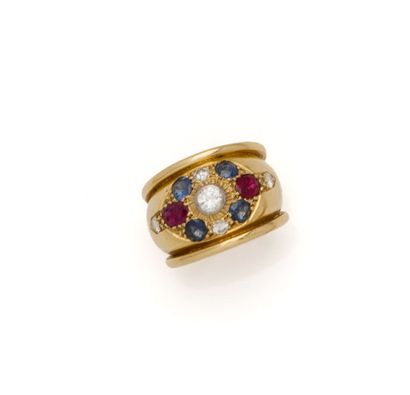 Bgaue bandeau en or deux tons 18K (750/1000)...