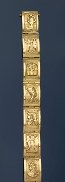 Bracelet ruban en or jaune 18K (750/1000)...