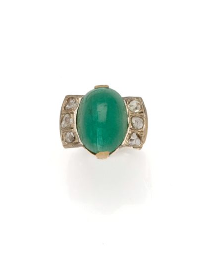 Importante bague en or rose 18K (750/1000)...