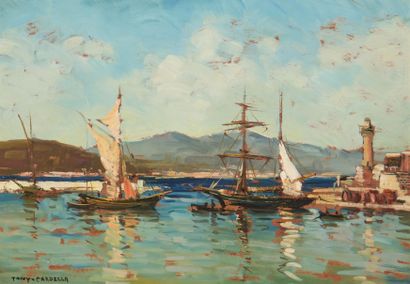 Tony CARDELLA (1898-1976)
Bateaux à l’entrée...