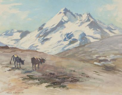 Tony CARDELLA (1898-1976)
Montagne enneigée
Huile...