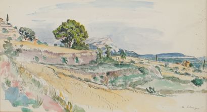 Henri LEBASQUE (1865-1937)
Paysage de Provence
Aquarelle
Signée...