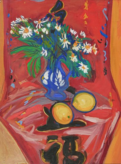 Antoine SERRA (1908-1995)
Bouquet et citrons....
