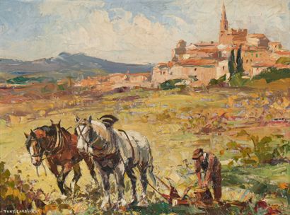 Tony CARDELLA (1898-1976)
Le labour devant...