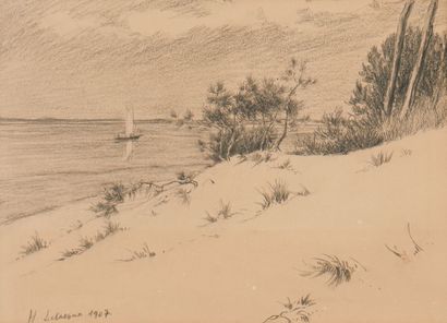 Henri LEBASQUE (1865-1937)
Bord de côte....