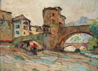Louis PASTOUR (1876-1948)
Rivière traversant...
