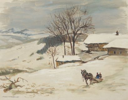 Tony CARDELLA (1898-1976)
Paysage de neige
Huile...