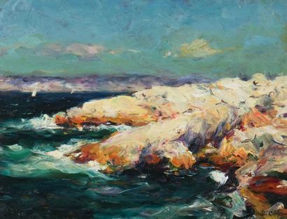 Jean-Baptiste OLIVE (1848-1936)
Bord de côte
Huile...