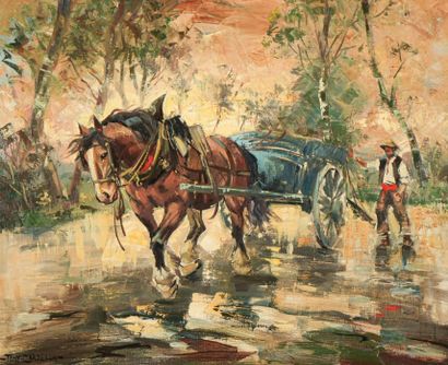 Tony CARDELLA (1898-1976)
La charrette
Huile...