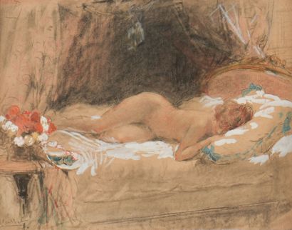Antoine CALBET (1860-1944)
Nu allongée
Aquarelle...
