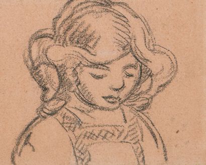 Louis VALTAT (1869-1952)
Portrait d’enfant
Fusain
22,5...