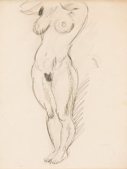 Jules PASCIN (1885-1930)
Nu
Crayon
Signé...
