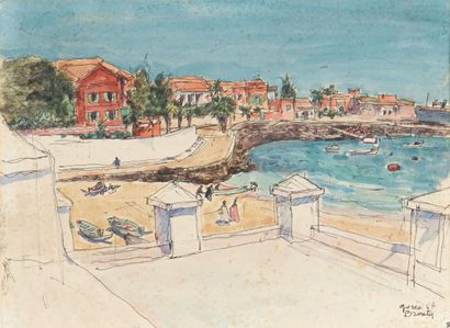 Charles BROUTY (1897-1984)
Le port de Gorée....
