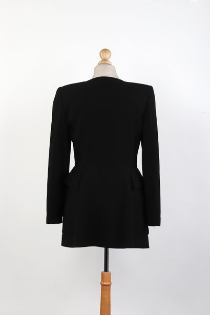 HERMES PARIS Made in France
	Black wool jacket,...
