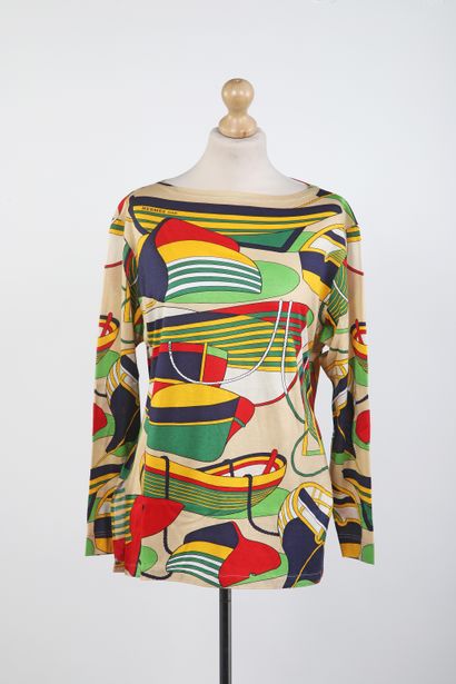 HERMES Paris
Long-sleeved cotton top with...