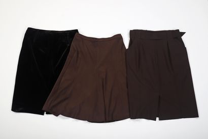 IRIE, IRIE WASH 
Set of three brown skirts,...