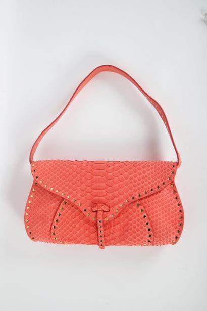 CÉLINE
28 cm clutch bag, in salmon reptile...