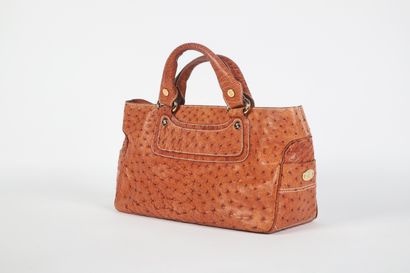 CÉLINE
Boggie bag, in brown ostrich-style...