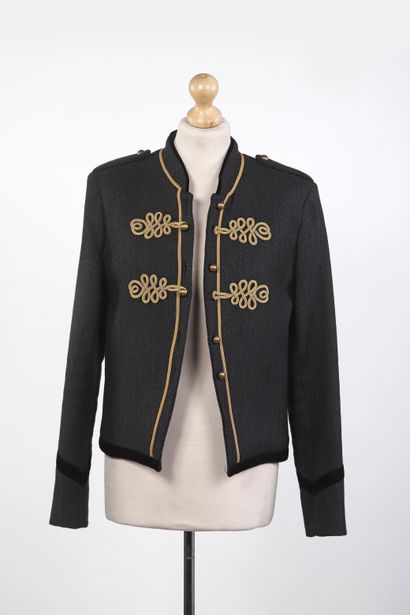 SANDRO
Officer-inspired jacket in mottled...