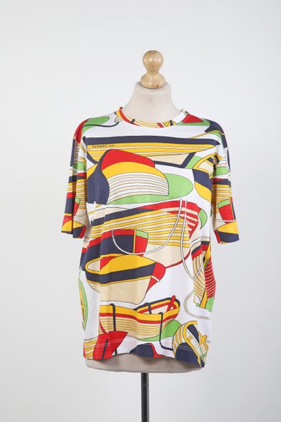 HERMES Paris
Cotton tee-shirt with boat design
Size...