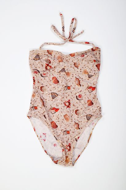 HERMES
Beige mosaic swimsuit
Size 40
Elastic...