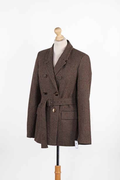 MALIPARMI
Brown houndstooth wool suit, including...