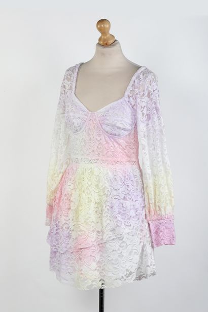 LOVES HACK FANCY
Tie and dye lace dress in...