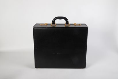 Christian DIOR
Black leather attaché case,...