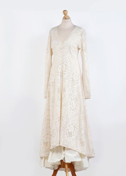 Mes Demoiselles
	White cotton and lace dress
Size...