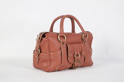 CÉLINE
32 cm brown grained leather bag with...