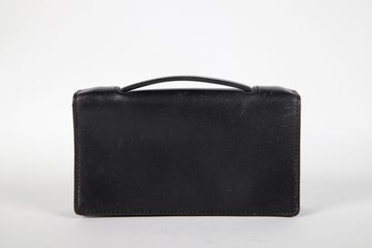 Christian DIOR 
Mini bee pouch in black leather,...