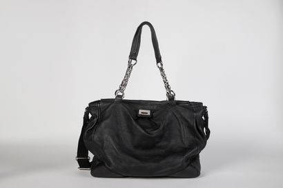 CÉLINE
Black soup leather and silver metal...