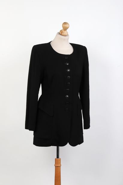HERMES PARIS Made in France
	Black wool jacket,...