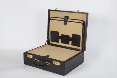Christian DIOR
Black leather attaché case,...