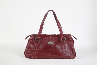 CÉLINE
37 cm eggplant leather bag, double...